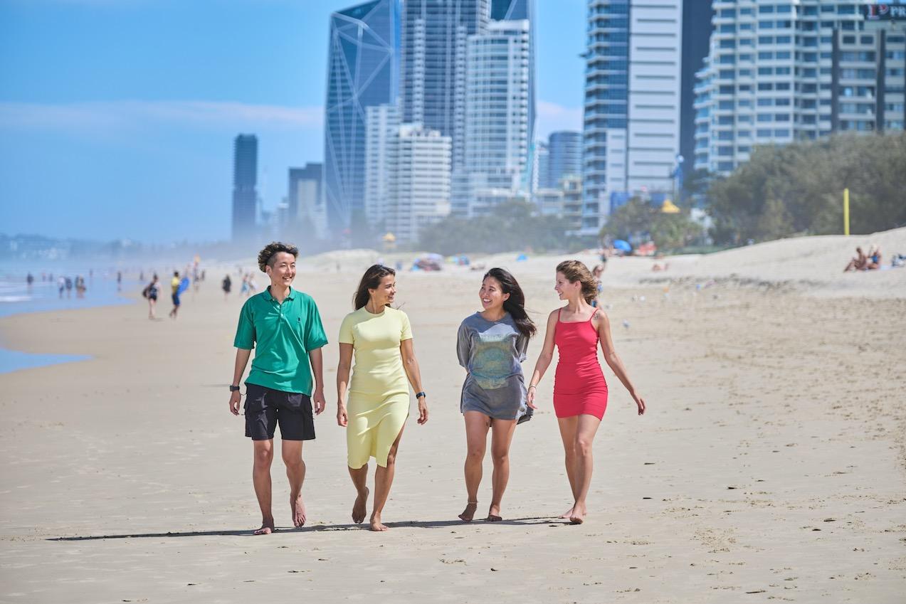 Etudiants à la plage